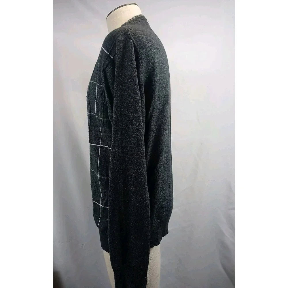 Vintage Dockers Sweater Men's Size Large Dark Gray Light Weight Sweater Pullover